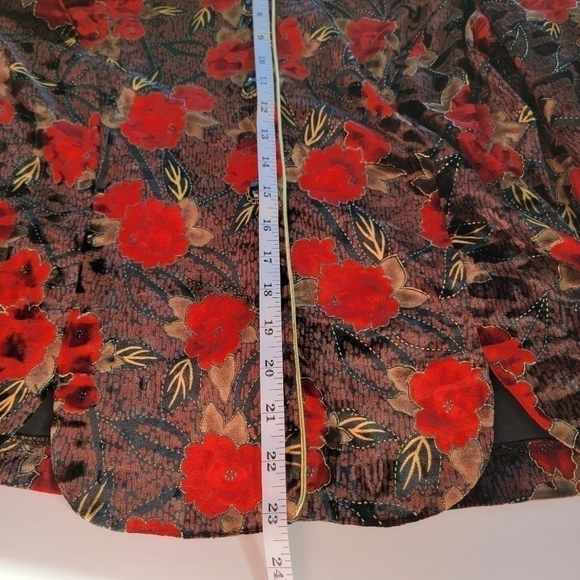 R&K Evening Rose Pattern Jacket Size Large EUC - Picture 8 of 9